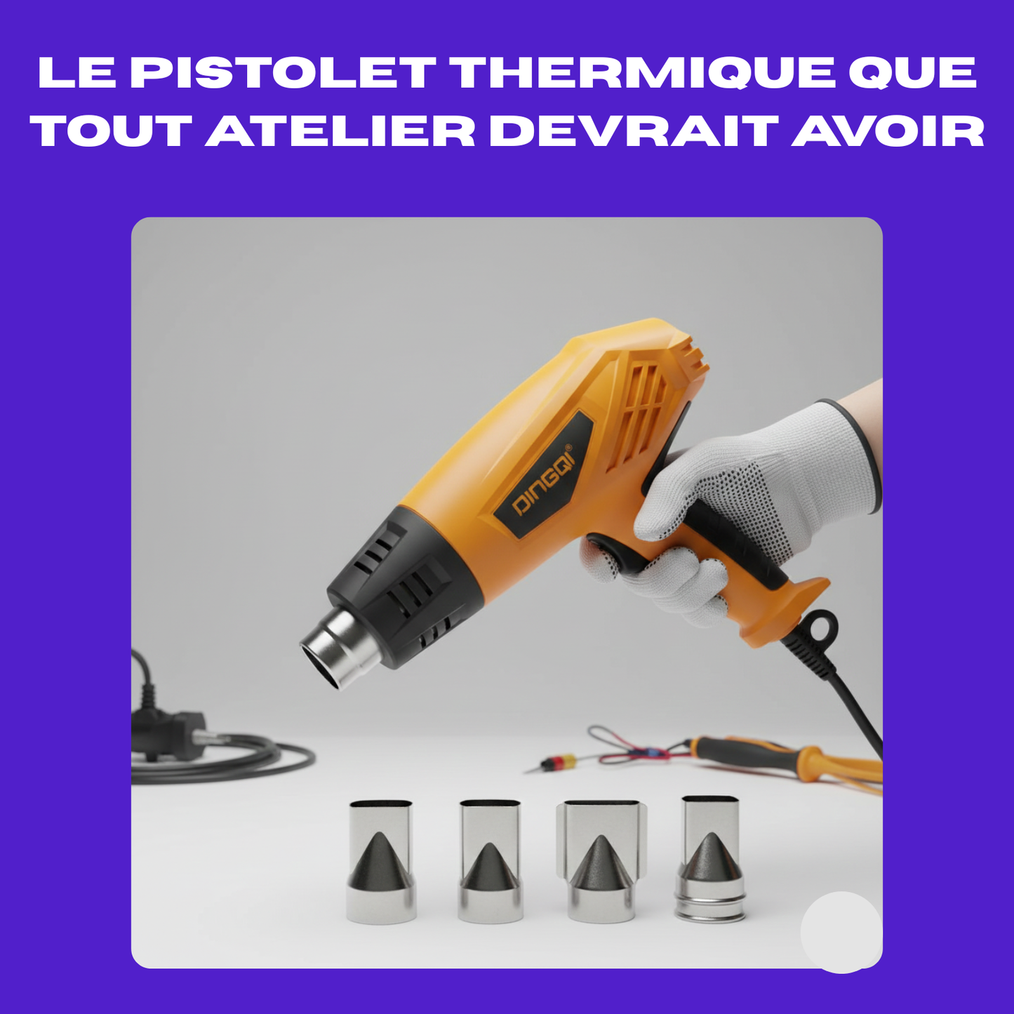 🔥 PISTOLET THERMIQUE PROFESSIONNEL DINGQI (2000W) – L'Outil Qui Fait Fondre Tes Problèmes !