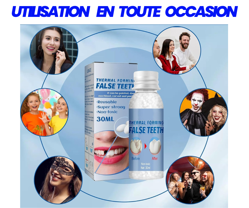 🦷 Gel Dentaire Moulable : Retrouvez Votre Sourire en Quelques Minutes ! Votre Sourire Mérite d'Être Complet