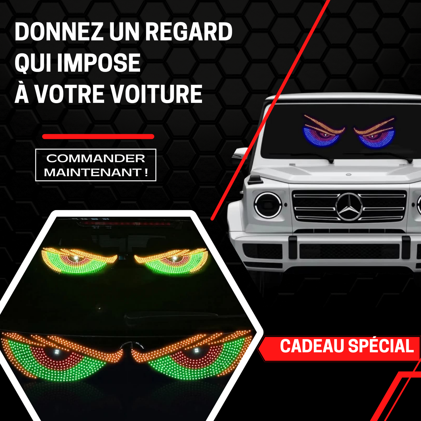 🚗 Le Regard Qui Hypnotise la Route : Yeux Clignotants Lumineux pour Véhicules