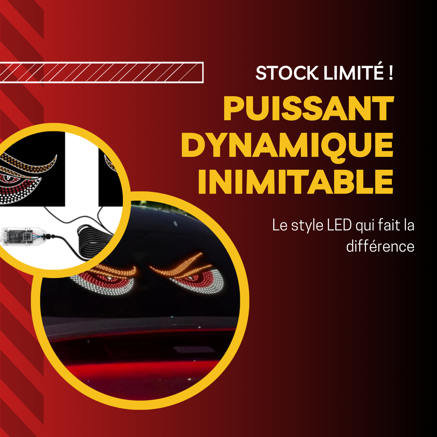 🚗 Le Regard Qui Hypnotise la Route : Yeux Clignotants Lumineux pour Véhicules