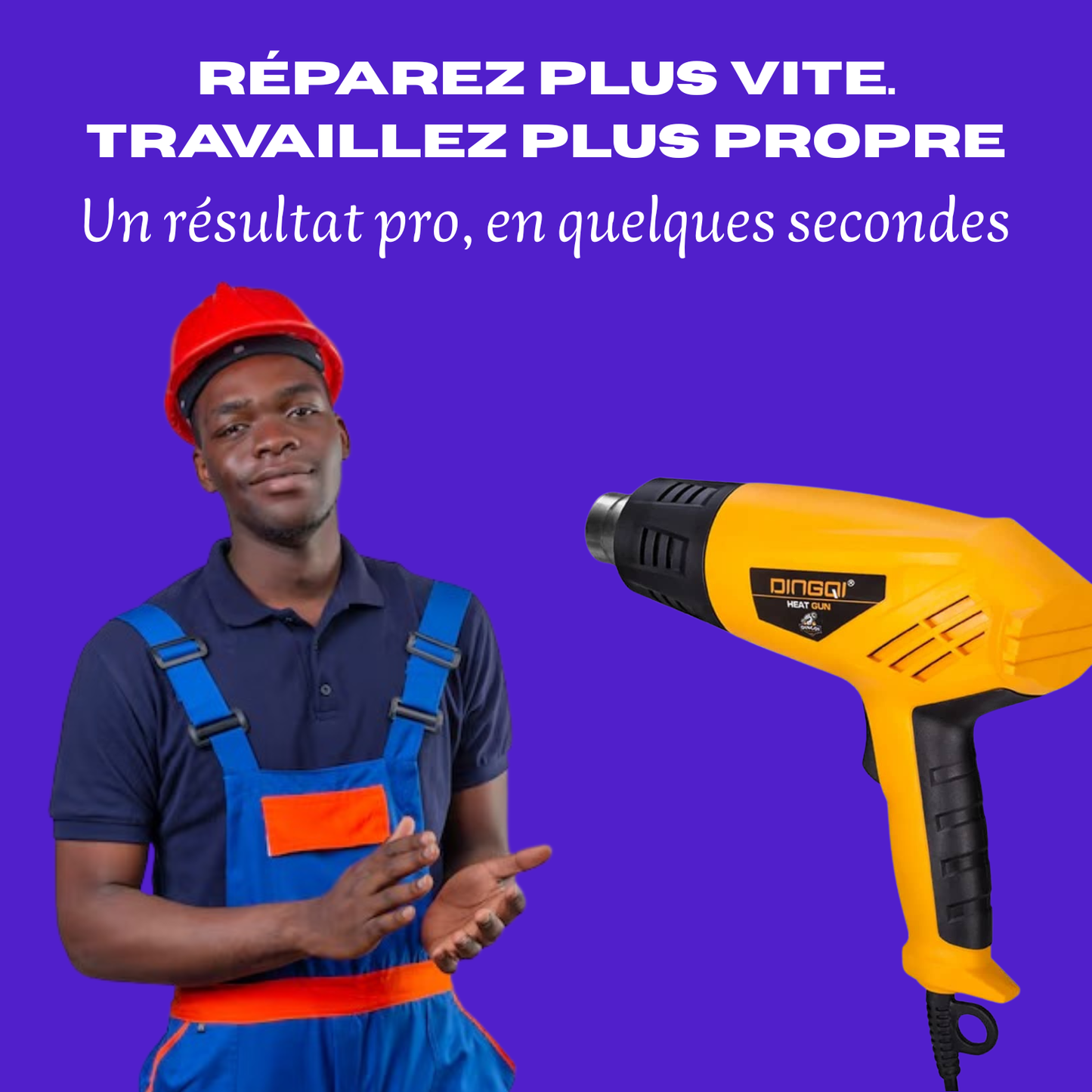 🔥 PISTOLET THERMIQUE PROFESSIONNEL DINGQI (2000W) – L'Outil Qui Fait Fondre Tes Problèmes !
