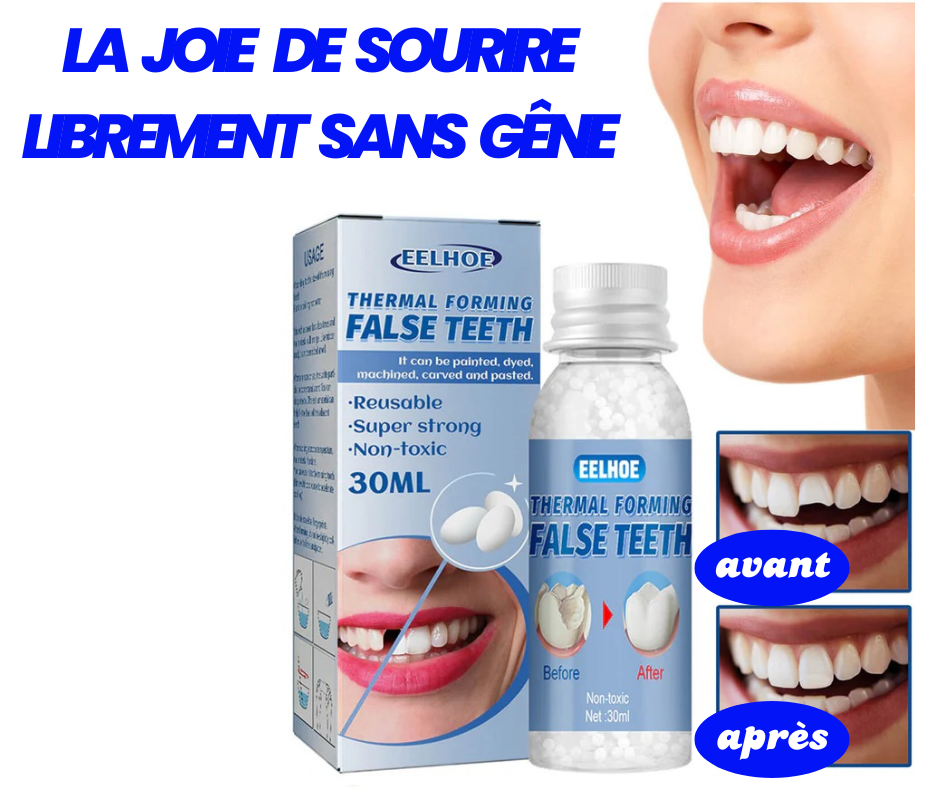 🦷 Gel Dentaire Moulable : Retrouvez Votre Sourire en Quelques Minutes ! Votre Sourire Mérite d'Être Complet