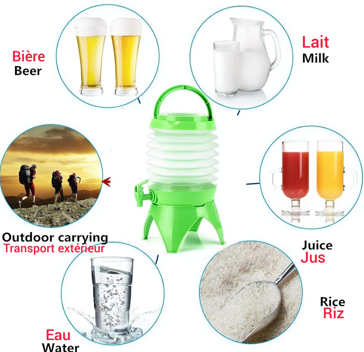 Distributeur pliable de boissons
