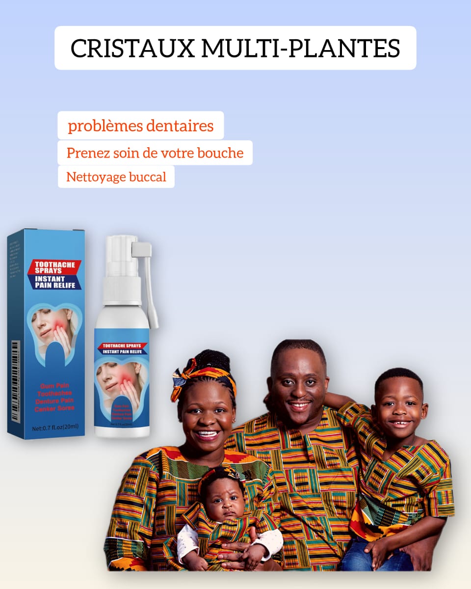 Spray de soulagement rapide de la douleur dentaire