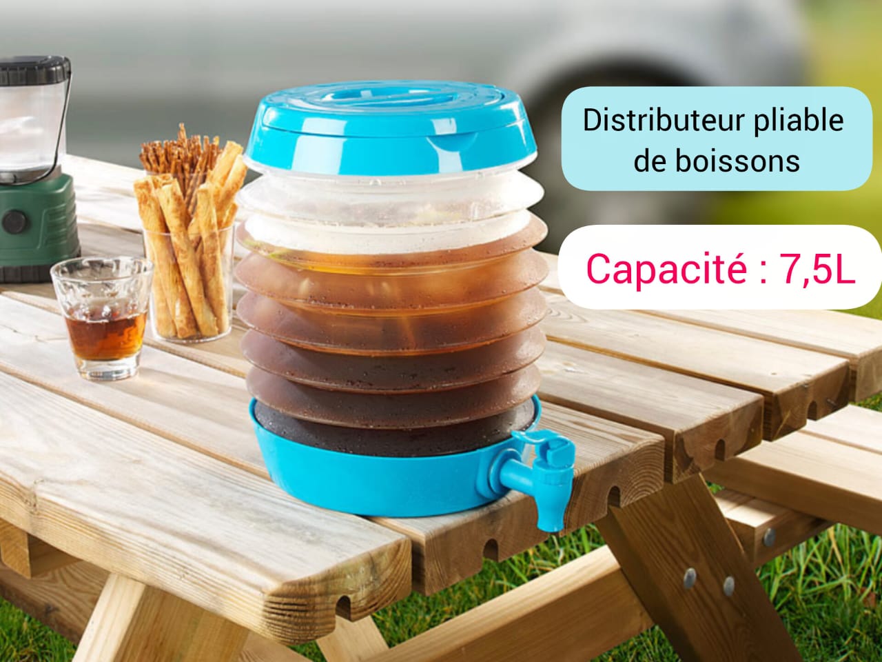 Distributeur pliable de boissons